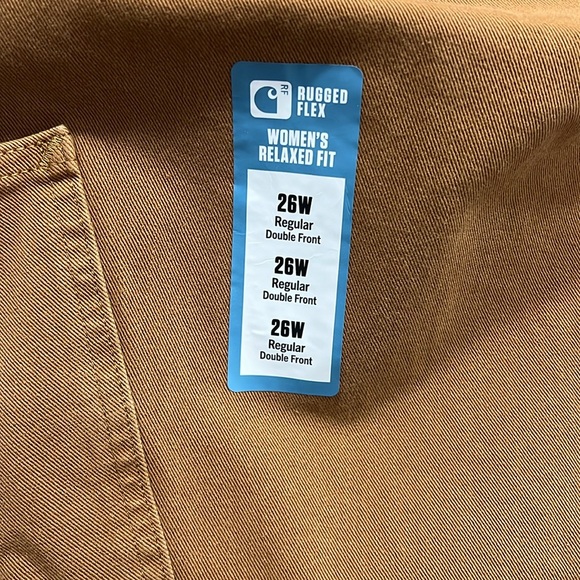 Carhartt Relaxed Rugged Flex Double Front Work Pant Size 26W Regular Brown - Picture 7 of 9